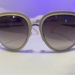 Emilio Pucci Cream and Gray Sunglasses